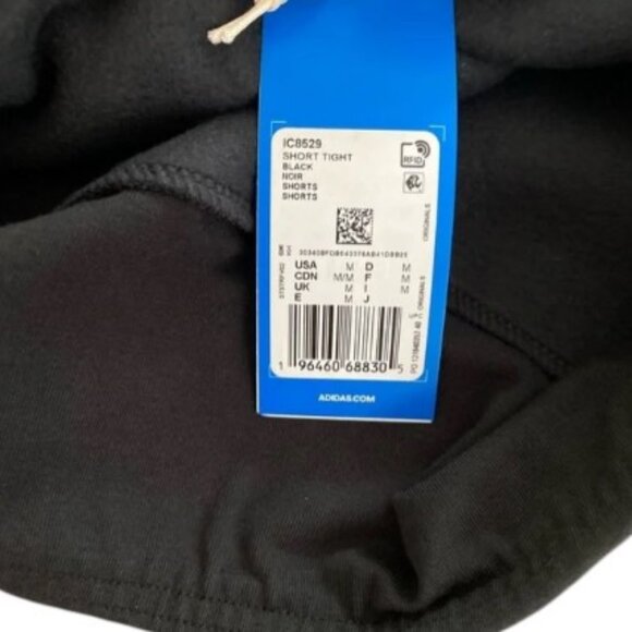 Adidas black booty ribbed tight noir shorts size M - Picture 5 of 6
